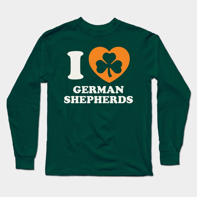 St Patricks Day German Shepard Irish Pride German Shepard Mom Long Sleeve T-Shirt by PodDesignShop